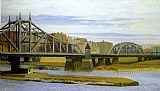 Famous Bridge Paintings - Macomb's Dam Bridge